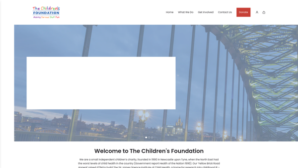 Screenshot of the The Childrens Foundation Limited website