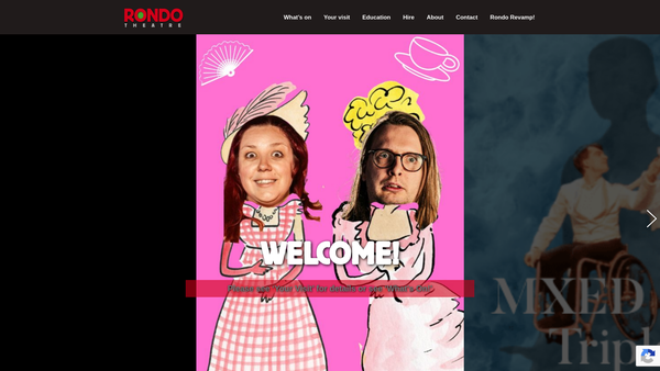 Screenshot of the The Rondo Trust For The Performing Arts website