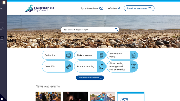 Screenshot of the Priory Park website