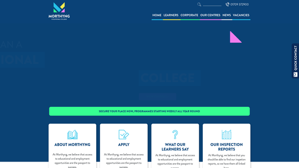 Screenshot of the Morthyng Limited website