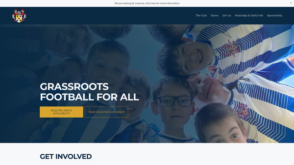 Screenshot of the Moorside Rangers Youth And Community Association website