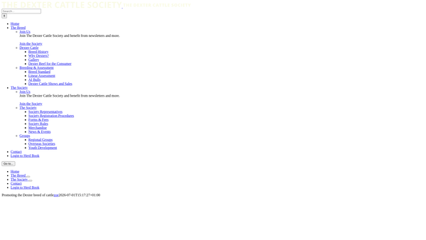 Screenshot of the The Dexter Cattle Society website