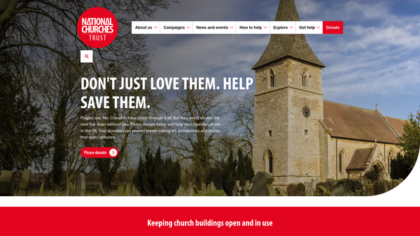 Screenshot of the The Luke Trust website