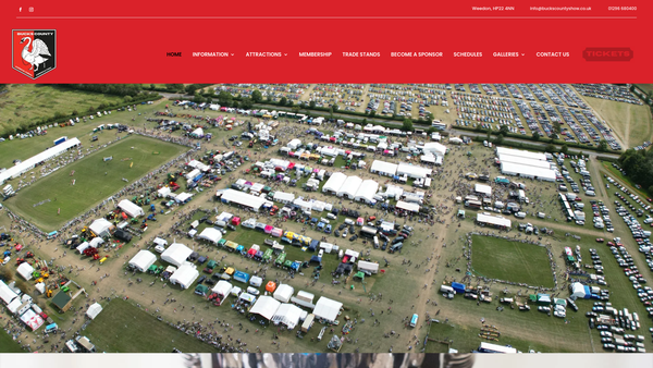 Screenshot of the Bucks County Agricultural Association website