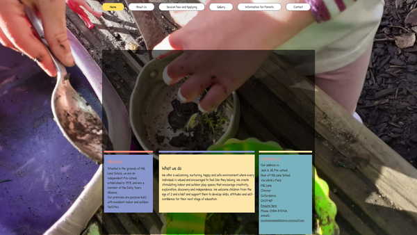 Screenshot of the Jack And Jill Pre-School website