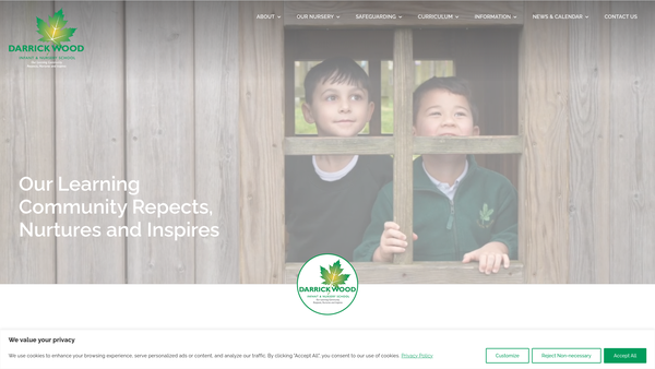 Screenshot of the Friends Of Darrick Wood Infant School website