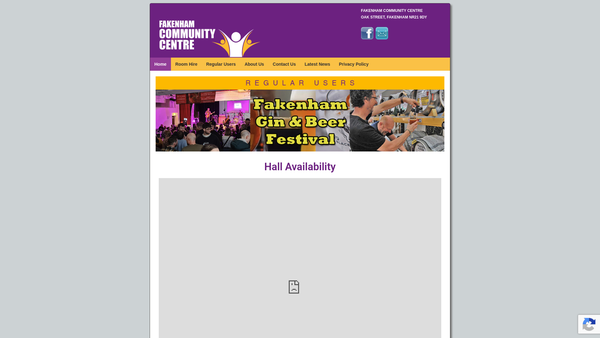 Screenshot of the Fakenham Community Campus Trust Limited website