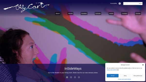 Screenshot of the The Oily Cart Company website