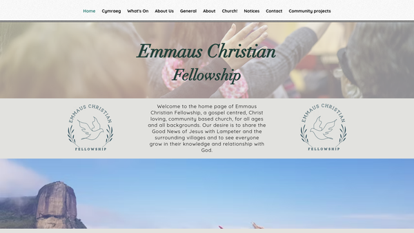 Screenshot of the Emmaus Christian Fellowship Trust website