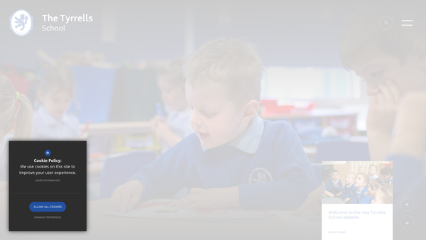 Screenshot of the The Friends Of Tyrrells website