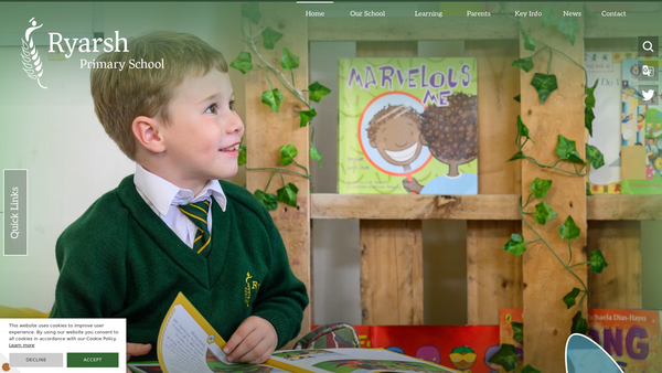 Screenshot of the Ryarsh School Parent Teacher Association website