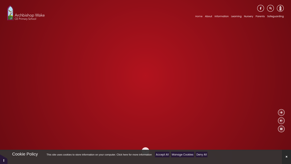 Screenshot of the Friends Of Archbishop Wake School website