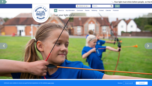 Screenshot of the Frieth Church Of England Combined School Parent Teacher Association website