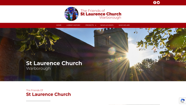 Screenshot of the The Friends Of St Laurence Church website