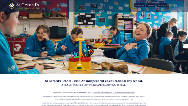 Screenshot of the St Gerard's School Trust website