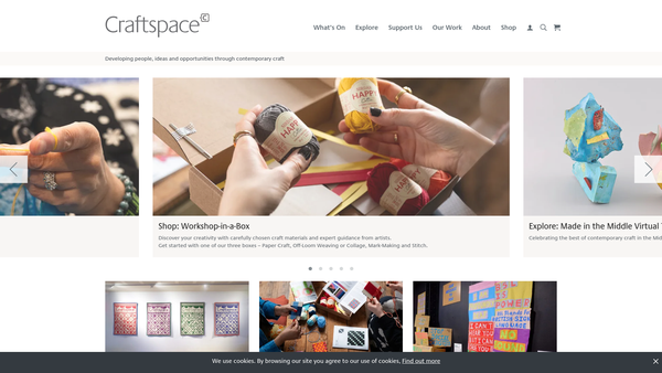Screenshot of the Craftspace website