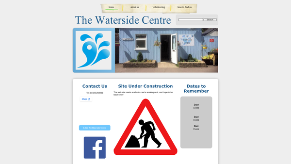 Screenshot of the The Waterside Centre, Kings Langley website