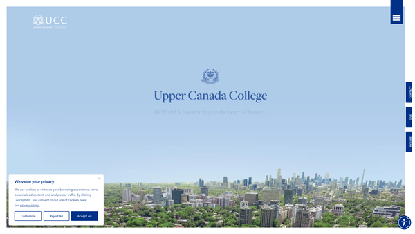 Screenshot of the The Upper Canada College Foundation In The United Kingdom website