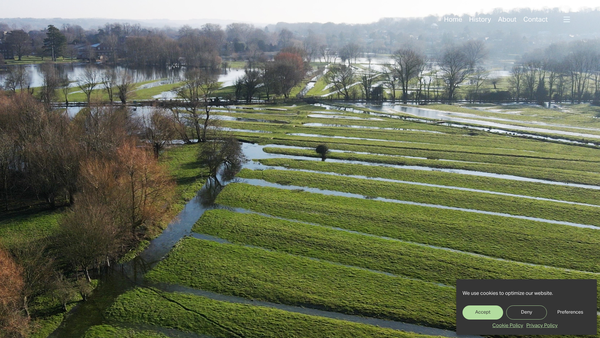 Screenshot of the The Harnham Water Meadows Trust website