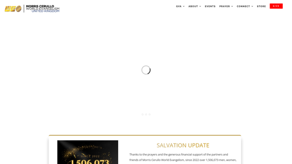 Screenshot of the Morris Cerullo World Evangelism website