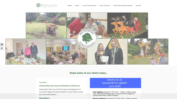 Screenshot of the Badock Gardens website