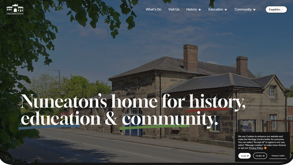 Screenshot of the Chilvers Coton Centre Trust website
