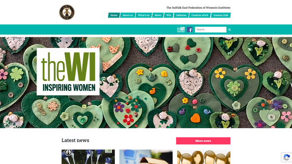 Screenshot of the Shottisham Womens Institute website