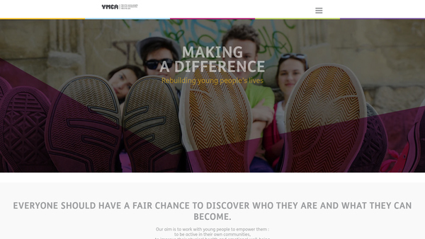 Screenshot of the Bolton Young Men's Christian Association website