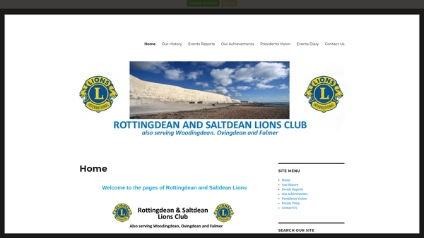 Screenshot of the Rottingdean And Saltdean Lions Club Charitable Trust Fund website