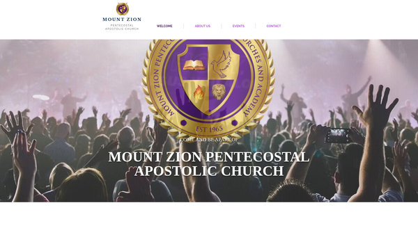 Screenshot of the Mount Zion Pentecostal Apostolic Church Bible College website