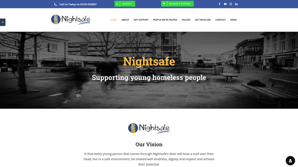 Screenshot of the Nightsafe Limited website