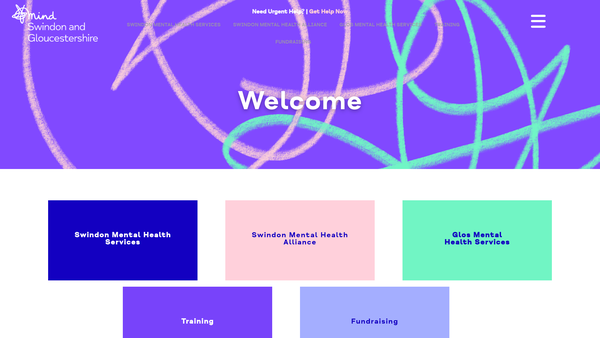Screenshot of the Swindon And District Mind website