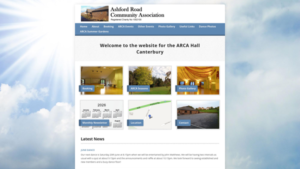 Screenshot of the Ashford Road Community Association website