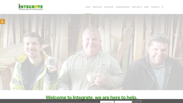 Screenshot of the Integrate (Preston And Chorley) Limited website