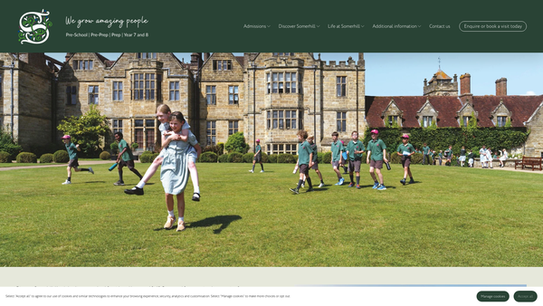 Screenshot of the Somerhill Charitable Trust Limited website