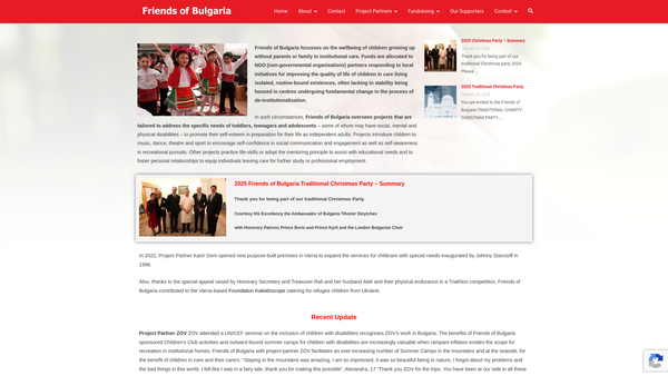 Screenshot of the Friends Of Bulgaria website