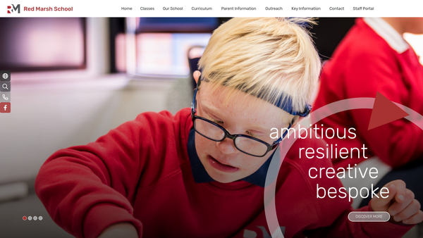 Screenshot of the Friends Of Red Marsh School website