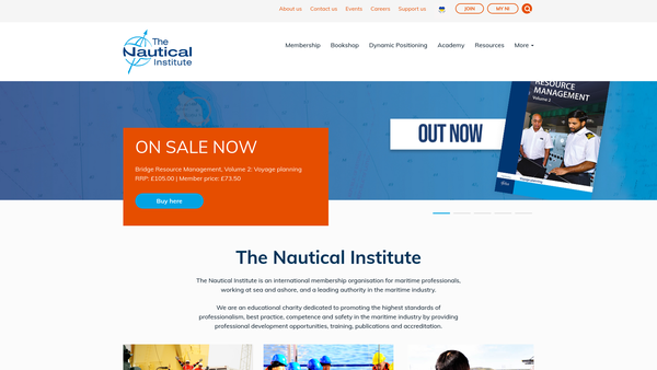 Screenshot of the The Nautical Institute website