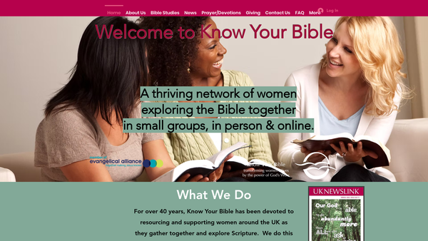 Screenshot of the Know Your Bible website
