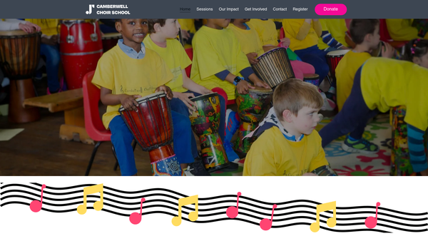 Screenshot of the The Camberwell Choir School website