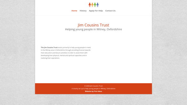 Screenshot of the Jim Cousins Trust website