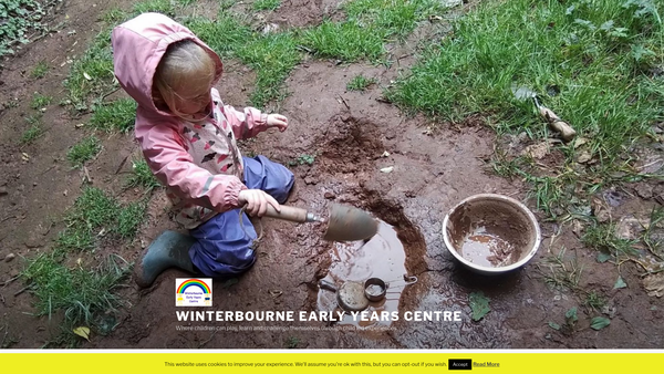Screenshot of the Winterbourne Early Years Centre website