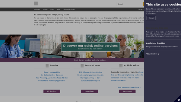 Screenshot of the Kingston Road Recreation Ground website