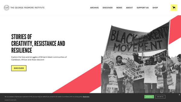 Screenshot of the John La Rose Trust website