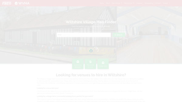 Screenshot of the Compton Chamberlayne Village Hall website