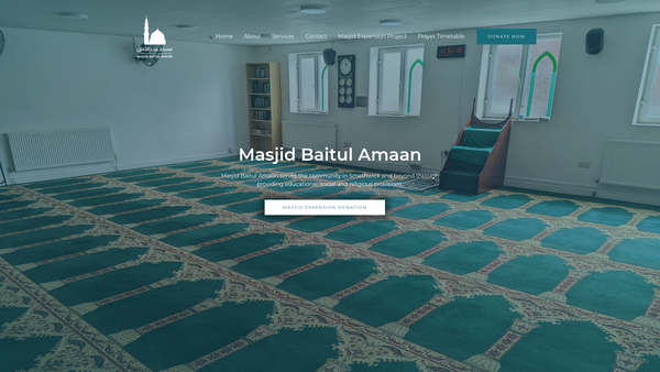 Screenshot of the Smethwick Bangladeshi Muslim Welfare Association website