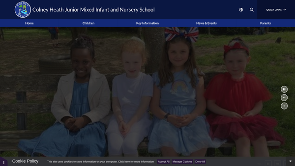 Screenshot of the Colney Heath School Parent Teacher Association website