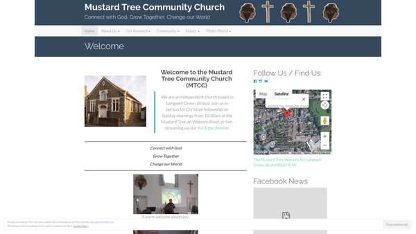 Screenshot of the Longwell Green Christian Fellowship website