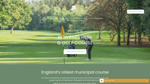 Screenshot of the Friends Of Bowring Park website