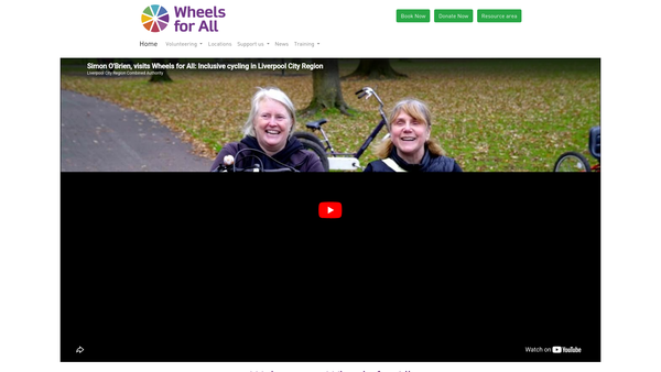 Screenshot of the Cycling Projects website